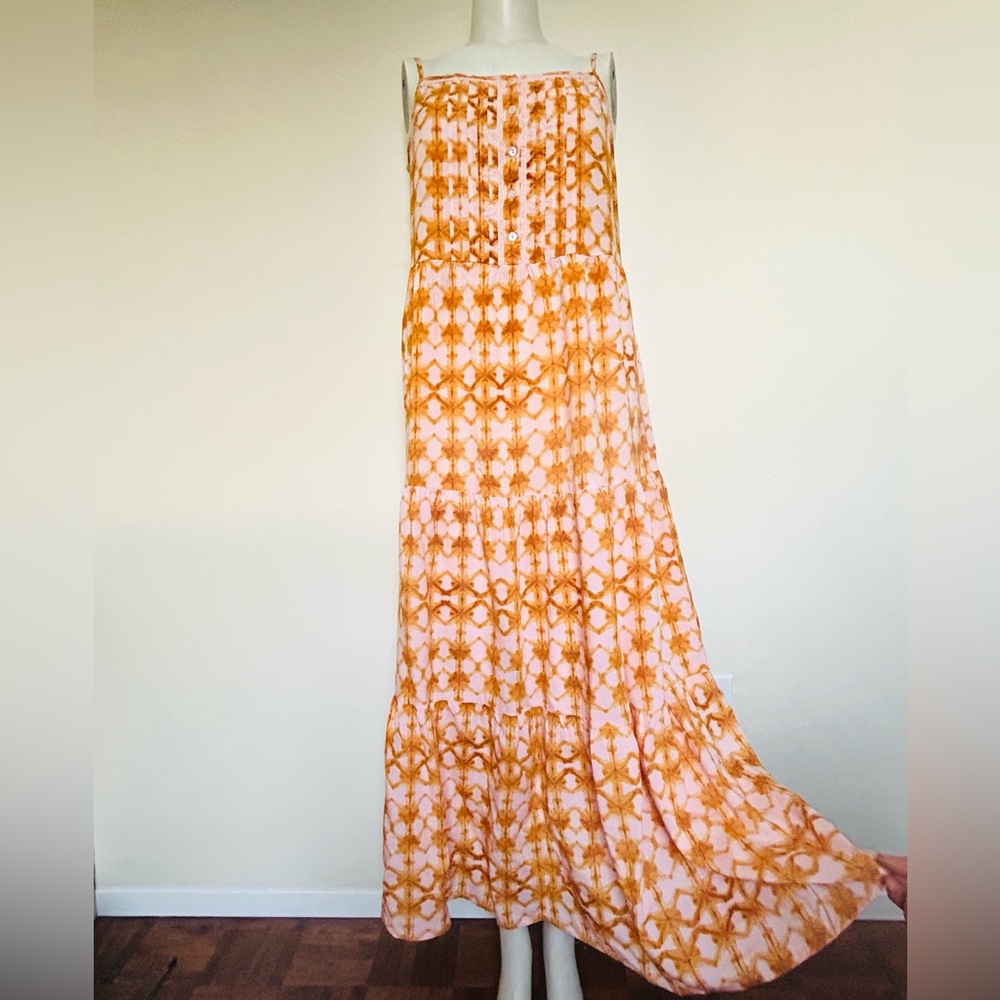Jessica Simpson sz M Boho Y2K Viscose Maxi Dress